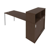Стол письменный с опорным шкафом-купе Metal System Style БП.РС-СШК-3.4 дуб наварра