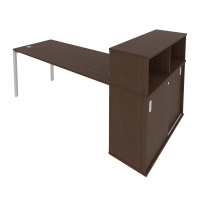 Стол письменный с опорным шкафом-купе Metal System Style БП.РС-СШК-3.5 дуб наварра