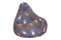 Бескаркасное кресло Мешок Груша 3XL 5024941 Ткань жаккард Cats