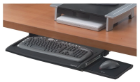 Полка выдвижная для клавиатуры и мыши FS-80312 с антибактериальным покрытием, пластик черный
