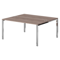 Стол 2-х местный XTEN GLOSS 160х140, Дуб Сонома/Нержавеющая сталь Стол 2-х местный XTEN GLOSS 160х140, Дуб Сонома/Нержавеющая сталь