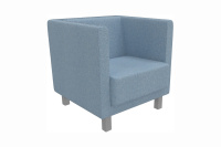 Мягкое кресло Атланта М-01 Рогожка Kiton 11 (голубая)
