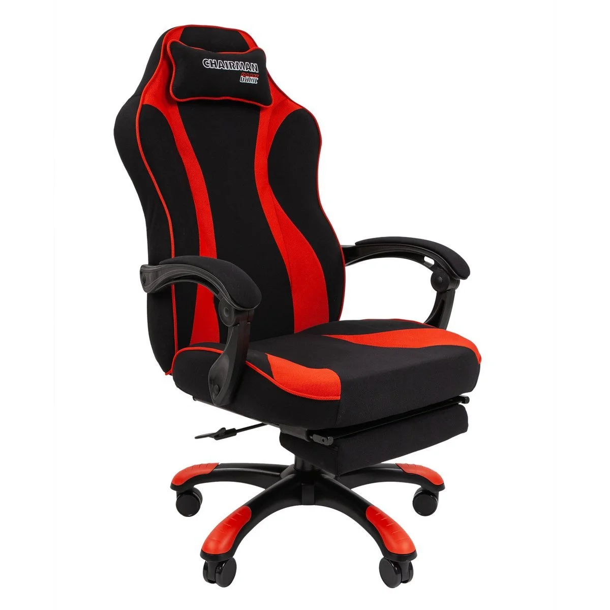 Геймерское компьютерное кресло CHAIRMAN GAME 35, ткань, черный/красный