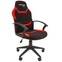 Геймерское компьютерное кресло CHAIRMAN GAME 9 NEW, ткань, черный/красный