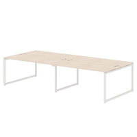 Стол 4-х местный XTEN-Q, 320х140, Бук Тиара/Белый Стол 4-х местный XTEN-Q, 320х140, Бук Тиара/Белый