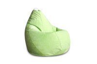 Бескаркасное кресло Мешок Груша XL 5012521 Ткань Микровельвет салатовый