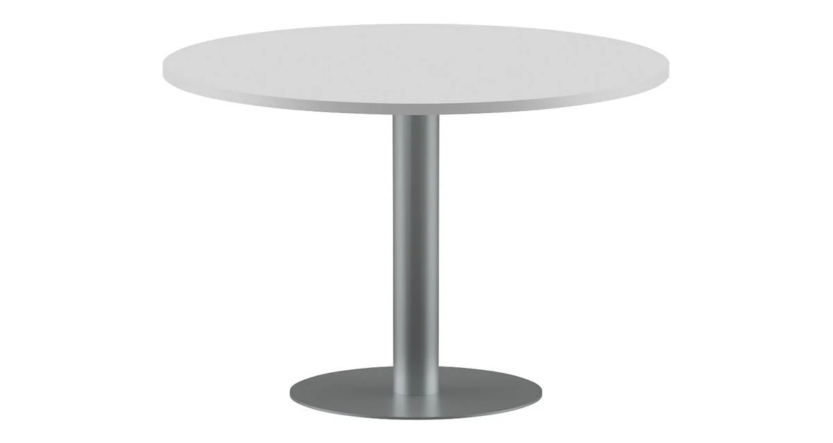Конференц стол ПРГ-100 Белый/Алюминий D1000