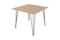 Стол обеденный квадратный Elegant 21ELEGANT.009 New mokko/Черный металл