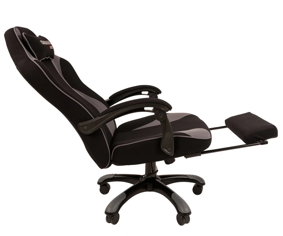 Геймерское компьютерное кресло CHAIRMAN GAME 35, ткань, черный/серый