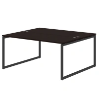 Стол 2-х местный XTEN-Q, 160х140, Легно темный/Антрацит Стол 2-х местный XTEN-Q, 160х140, Легно темный/Антрацит