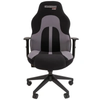 Геймерское компьютерное кресло CHAIRMAN GAME 11, ткань, черный/серый