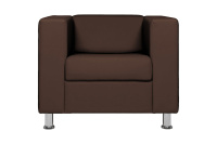Мягкое кресло Аполло К-1 Экокожа Euroline 925 (серо-коричневая)