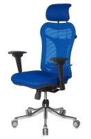 Офисное кресло CH-999, ткань TW/сетчатый акрил, синий