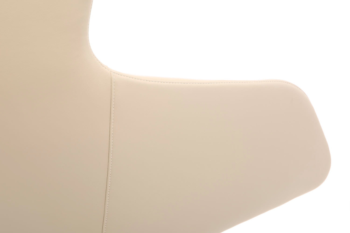 Кресло дизайнерское с оттоманкой RV Design Selin Кожа светло-бежевая