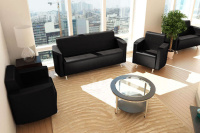 Коллекция мягкой мебели Сити Экокожа Euroline 9100 (черная)