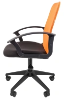 Офисное кресло CHAIRMAN 615, ткань стандарт/сетчатый акрил, черный/оранжевый