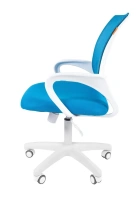 Офисное кресло CHAIRMAN 696, ткань TW/сетчатый акрил, голубой, пластик белый