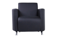 Мягкое кресло Сити Экокожа Euroline 9100 (черная)