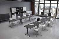 Столы для учебного центра (25 мм) Mobi Графит/Антрацит металл
