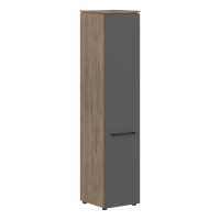 Шкаф колонка с глухой дверью MORRIS TREND, 43х42, Антрацит/Кария Пальмира