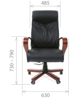 Офисное кресло CHAIRMAN 420WD, натуральная кожа, белый