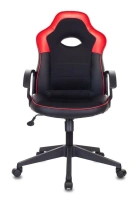 Геймерское кресло VIKING-11, экокожа/ткань, черный/красный