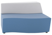 Коллекция мягкой мебели M14 Верх экокожа Euroline 921 (белая)/низ экокожа Oregon 03 (синяя)