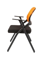 Офисное кресло CHAIRMAN NEXX, ткань стандарт/сетчатый акрил, черный/оранжевый