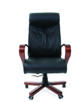 Офисное кресло Chairman 420 Россия WD кожа черная