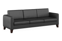 Коллекция мягкой мебели Берген Экокожа Euroline 9100 (черная)