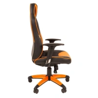 Геймерское компьютерное кресло CHAIRJET GAME 17 с регулируемыми подлокотниками и синхромеханизмом, экокожа/ткань, черный/оранжевый