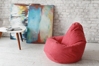 Бескаркасное кресло Мешок Груша L 5023011 Ткань велюр коралловый Бескаркасное кресло Мешок Груша L 5023011 Ткань велюр коралловый