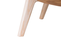 Кресло дизайнерское Noble Wood Войлок светло-серый/Натуральный ясень