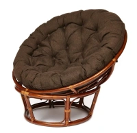 Кресло PAPASAN с подушкой, ткань коричневый/рecan