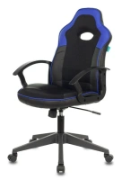 Геймерское кресло VIKING-11, экокожа/ткань, черный/синий