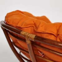 Кресло PAPASAN с подушкой, ткань оранжевый/рecan