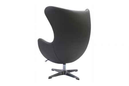 Кресло дизайнерское Egg Chair FR 0567 Кожа серая