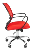 Офисное кресло CHAIRMAN 698 хром, ткань TW/сетчатый акрил, красный