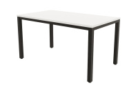 Стол обеденный Lanch 21LANCH.003 Белый/Черный металл