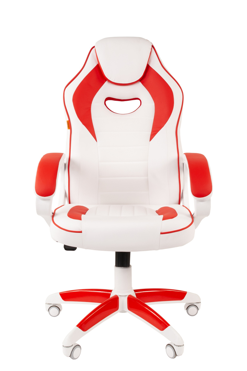 Офисное кресло Chairman game 16 Россия экопремиум белый/красный