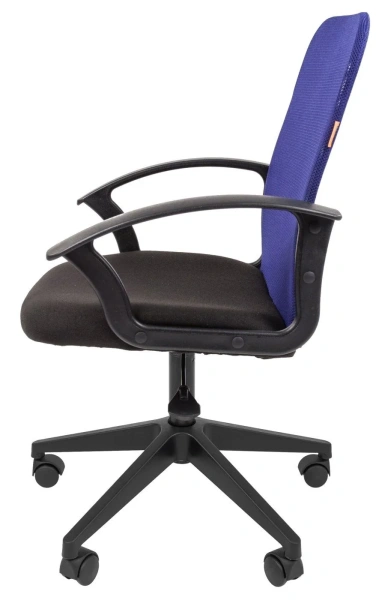Офисное кресло CHAIRMAN 615, ткань стандарт/сетчатый акрил, черный/синий, выставочный образец