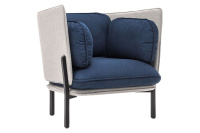 Мягкое кресло (низкая спинка) Bellagio Bellagio 1 low UNO silver/ blue Ткань UNO Silver/Ткань UNO Blue