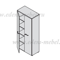 Шкаф книжный высокий закрытый Tour Metal TOUR high cabinet shelves белый