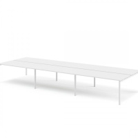 Стол типа Бенч на 6 рабочих мест Tour Metal TOUR M bench 480x163 белый