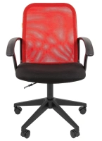 Офисное кресло CHAIRMAN 615, ткань стандарт/сетчатый акрил, черный/красный