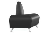 Коллекция мягкой мебели Интер хром Экокожа Euroline 9100 (черная)
