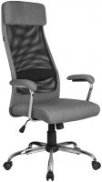 Кресло RCH 8206HX Чёрная ткань/Чёрная сетка