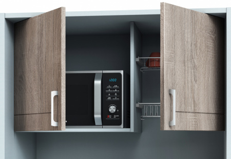 Офисная кухня Мини Дуб Сонома тём./Металлик Офисная кухня Мини Дуб Сонома тём./Металлик