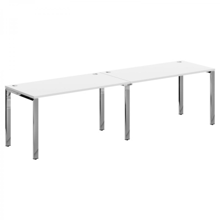 Стол 2-х местный XGWST 2870.1 Белый/Нержавеющая сталь 2800х700х750 XTEN GLOSS