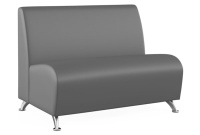 Коллекция мягкой мебели Интер хром Экокожа Euroline 996 (железно-серая)